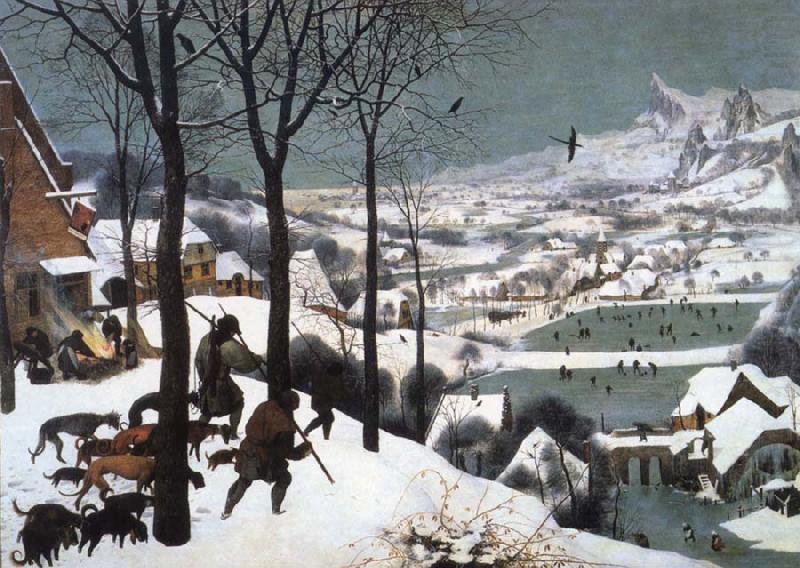 BRUEGEL, Pieter the Elder Hunters in the Snow china oil painting image